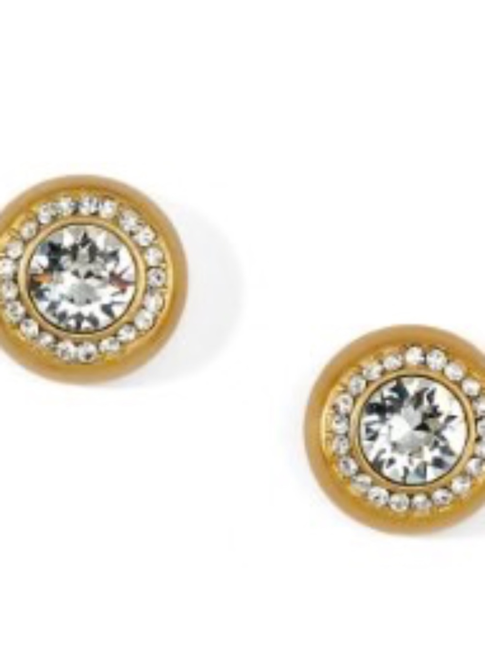 Brighton SUISSES Gold Post Crystal Earring NWT